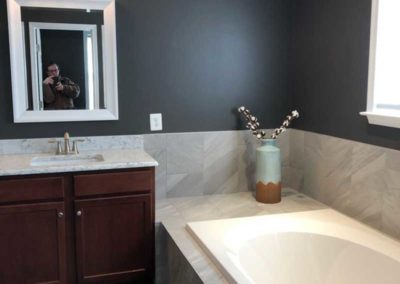 Marshall bathtub after renovations by Mountaineer Kitchens and Baths