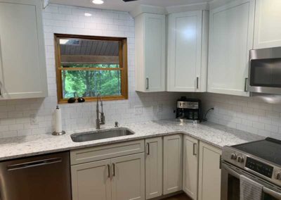 Undermount sink and kitchen countertop installed by Mountaineer Kitchens and Baths