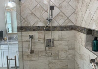 Shower faucets installed by Mountaineer Kitchens & Baths