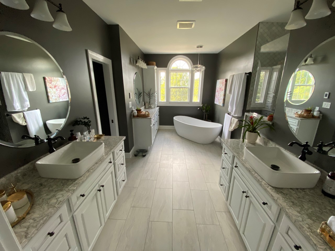 Renovated bathroom by Mountaineer Kitchens & Baths