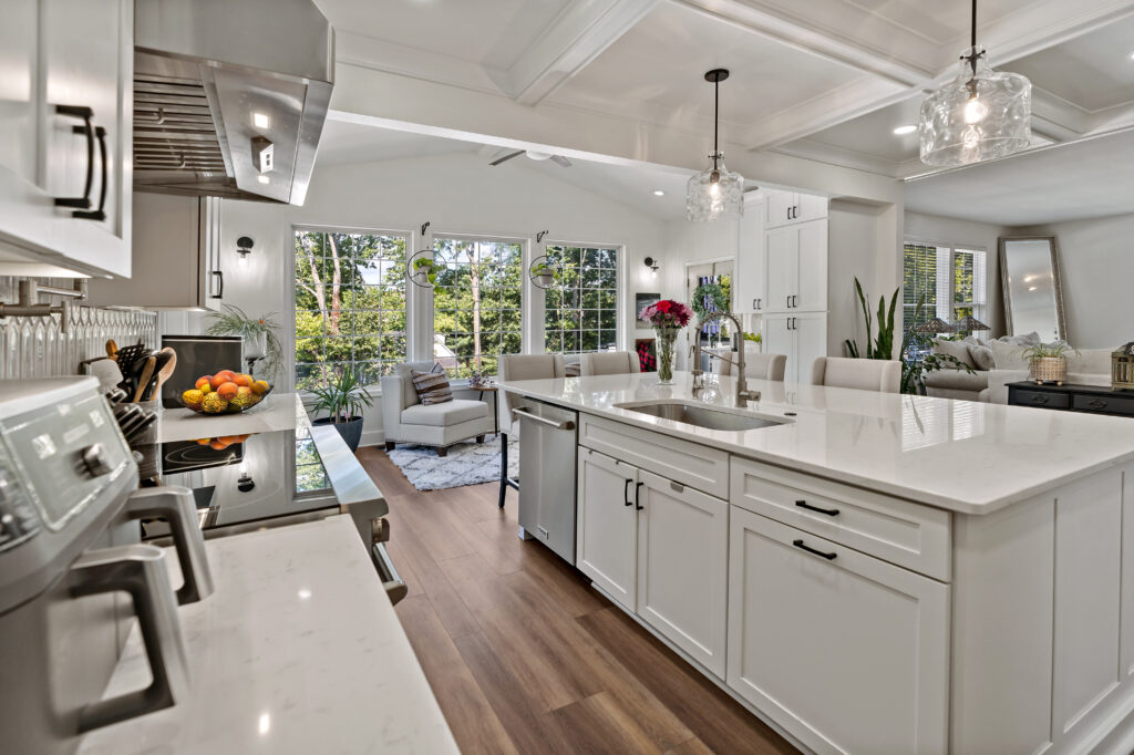 white kitchen island
