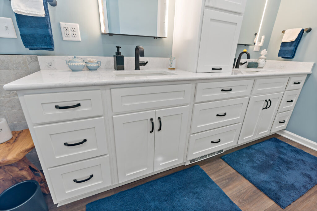 vanity sinks and custom cabinetry