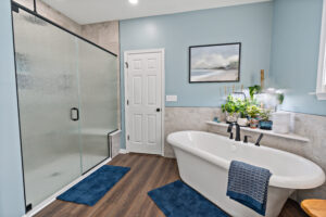 freestanding tub and walk-in shower