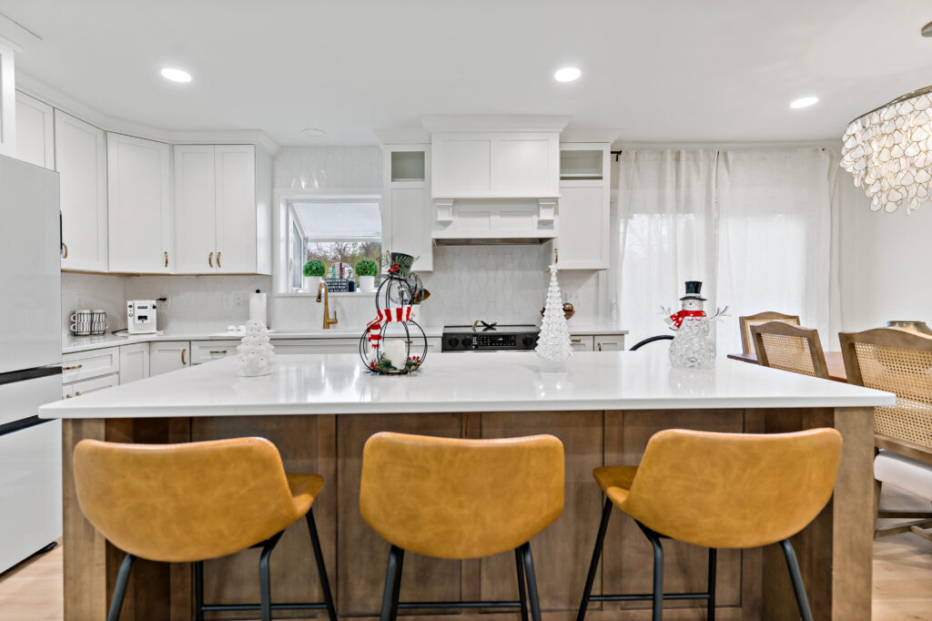 custom kitchen island and cabinetry