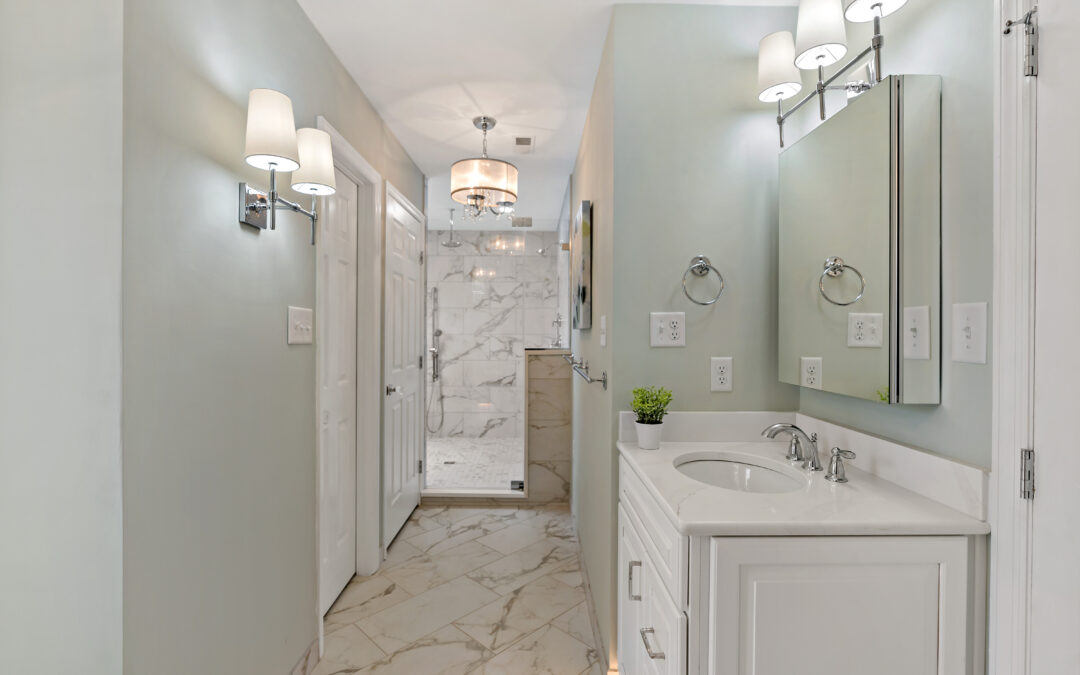 custom bathroom with walk in shower