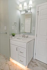 white bathroom vanity