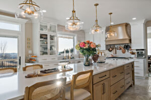 custom island and cabinets