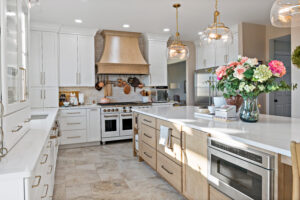 custom island and cabinets