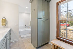 bathroom remodel custom cabinets