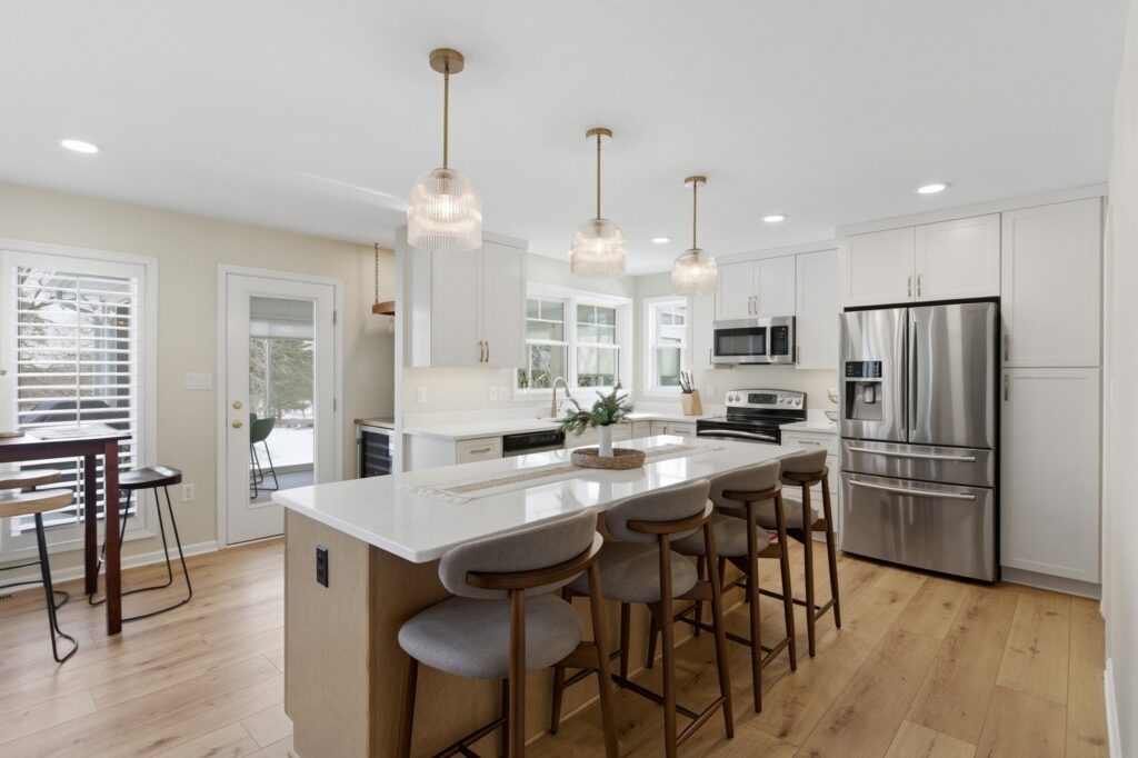 kitchen remodel with custom lighting