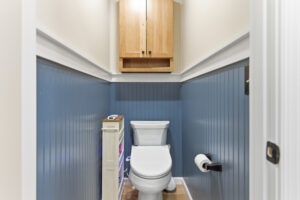 bathroom with custom cabinetry