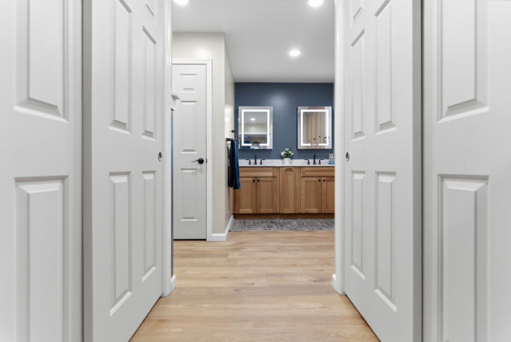 bathroom with custom walkway